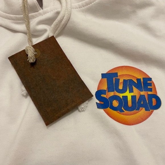 Mitchell & Ness Space Jam Tune Squad Shadow White Hooded Sweatshirt - Lola NWT - Picture 3 of 6